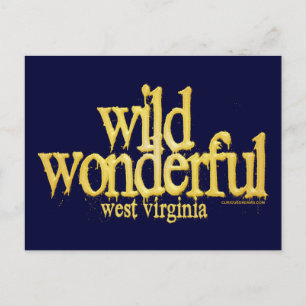 Wild Wonderful West Virginia Yellow Postkarte