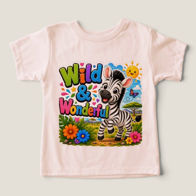 Wild & Wonderful Zebra | Süßes Safari-Tier-Design (Design Vorderseite)