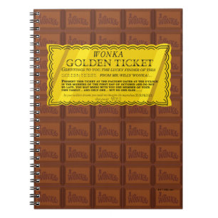 Wild Wonka Golden Ticket Notizblock