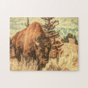 Wild Woodland Bison Puzzle