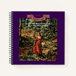 Wild Woodland Frauen Liebe Zitat PurpleGreen Journ Notizbuch