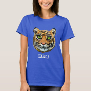 Wild Young Tiger Face & Calligraphy T - Shirt
