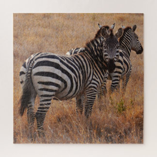 Wild Zebra auf afrikanisch Schlicht Puzzle