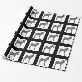 Wild Zebra Black und White Glossy Wrapping Paper Geschenkpapier