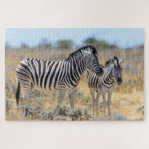 Wild Zebra Mutter & Baby Nature Safari Puzzle