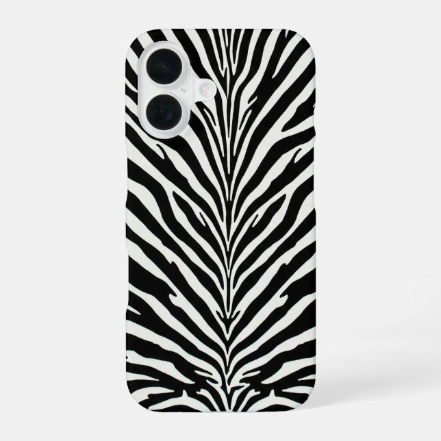 Wild Zebra Pattern iPhone 16 Hülle (Rückseite)