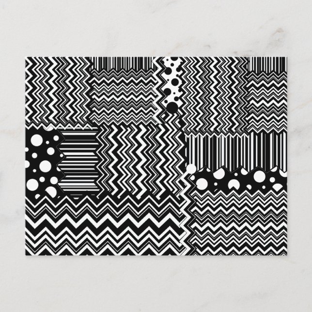 Wild Zig-Zags Postkarte (Vorderseite)