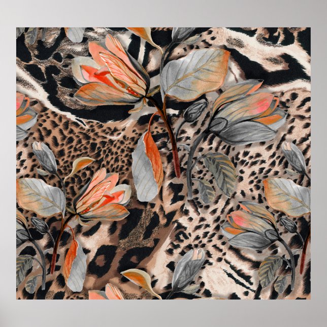 Wildafrikanisches Hautmuster Poster (Vorne)