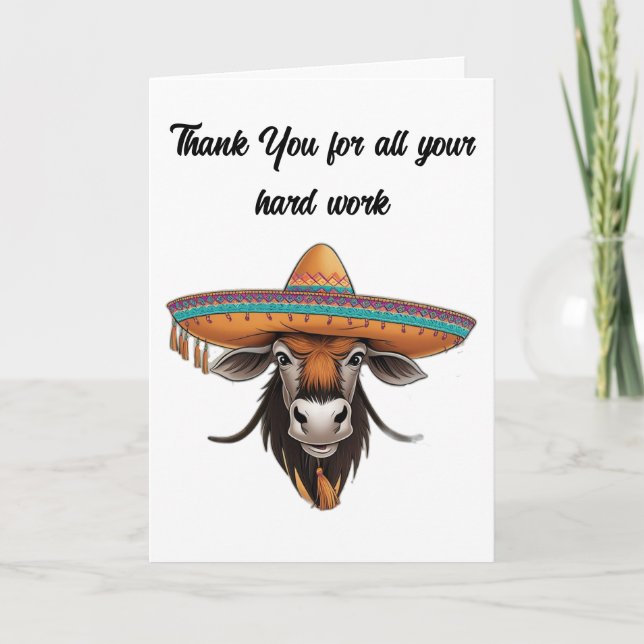 Wildbeet mit Sombrero Karte (Vorderseite)