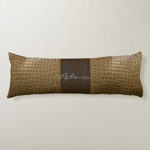 Wildbeige-Alligator-Krokodil Seitenschläferkissen