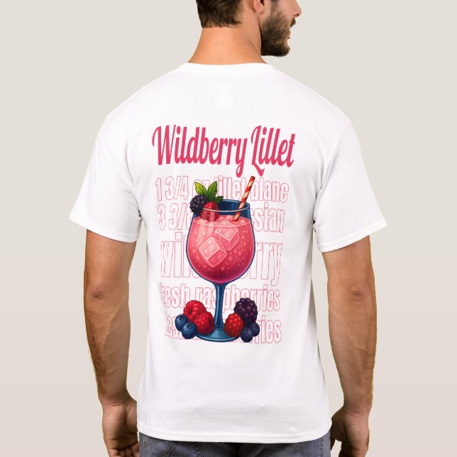 Wildberry Lillet T-Shirt – Elegant Fruit Cocktail (Rückseite)