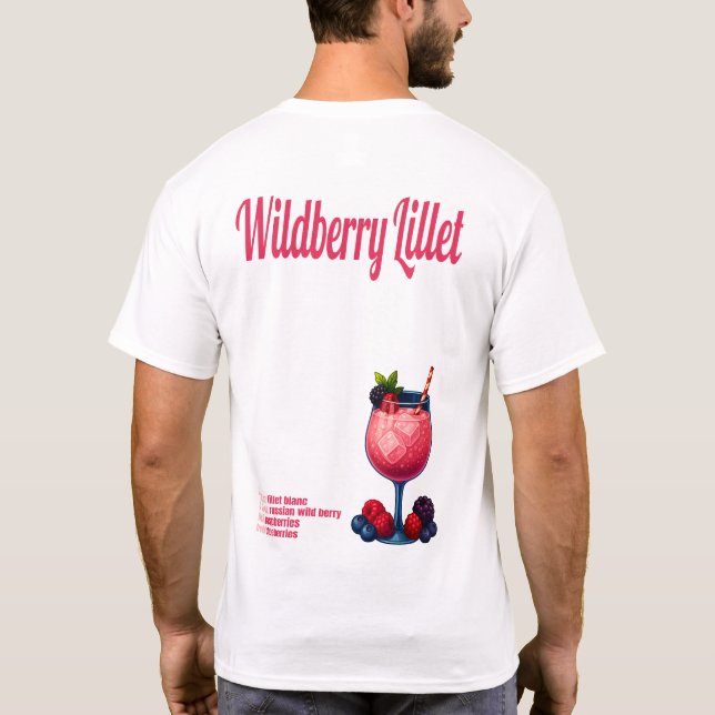 Wildberry Lillet T-Shirt – Elegant Fruit Cocktail (Rückseite)