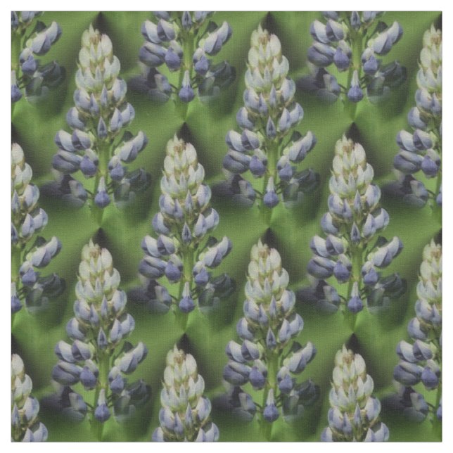 Wildblauer Lupine Blume Naturmuster Stoff (Muster)