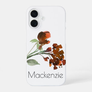 Wildbloom Terrakotta Orange Bohemian Maßanfertig iPhone 16 Hülle