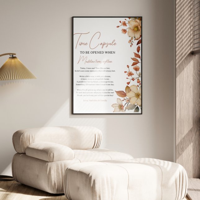 Wildblume 1. Geburtstagskarte Poster (Von Creator hochgeladen)