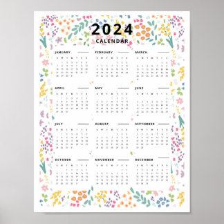 Wildblume 2024 auf einen Blick Poster
