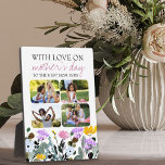 Wildblume 4 Foto Muttertag Fotoplatte<br><div class="desc">Wildblume Foto mit 4 Ihrer Lieblings-Fotos, Familiennamen, Kindernamen oder Vornamen personalisiert. Das Design ist mit einer Aquarellblütengrenze von wilden Blume in rosa lila gelb und blau. Ihre Fotos werden in abgerundeten Rechteckformen dargestellt und wenn Sie Probleme mit der Platzierung haben, versuchen Sie, Ihr Bild in eine horizontale Landschaftsform zu schneiden...</div>