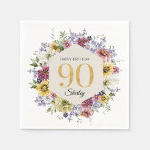 Wildblume 90. Geburtstag Personalisiert