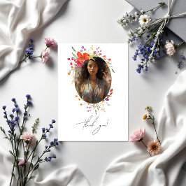 Wildblume Abschluss FotoCollage Dankeskarte