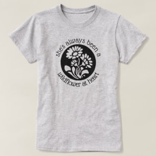 "Wildblume am Herzen" grafischer T - Shirt