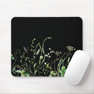 Wildblume an der schwarzen Grenze Mousepad