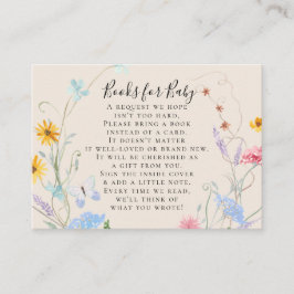 Wildblume Aquarell Blumenbücher Kinderdusche Begleitkarte