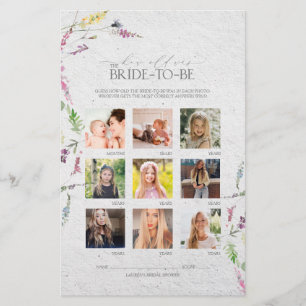 Wildblume Aquarell Blumenspiel Brautparty