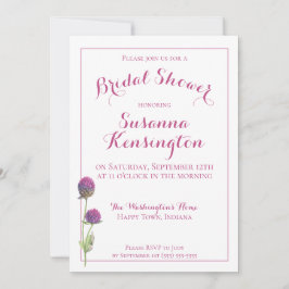 Wildblume Aquarell Rosa Brautparty Einladung