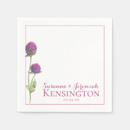 Wildblume Aquarell Rosa Empfang Serviette