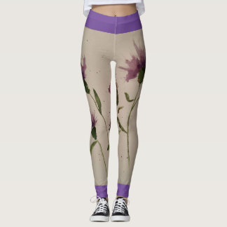 Wildblume Aquarellfarben Leggings