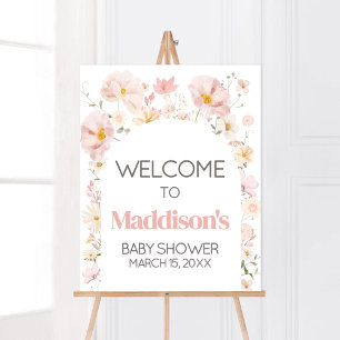 Wildblume Arch Baby in Bloom Baby Dusche Willkomme Poster