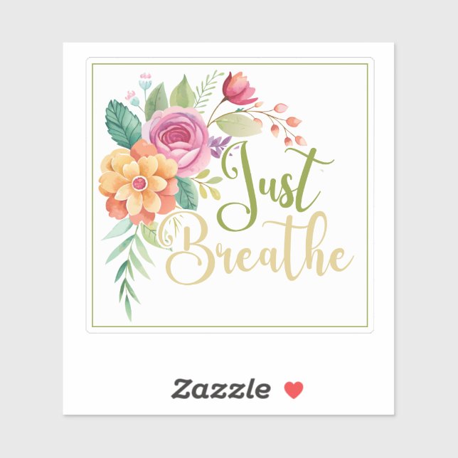 Wildblume atmen Sie einfach den Vinyl-Aufkleber na Aufkleber (Blatt)