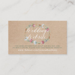 Wildblume auf der Website der Kraft Country Weddin Begleitkarte