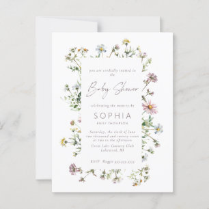 Wildblume auf der Wiese, zarte Kinderdusche Postkarte