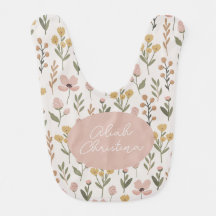 Wildblume Baby Bib Pink Mute Tones