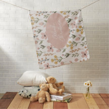Wildblume Baby Blanket Personalisiertes Kinderzimm