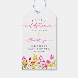 Wildblume Baby Dusche Aquarell Floral Vielen Dank Geschenkanhänger