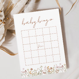 Wildblume Baby Dusche Bingo Boho Garden Game Einladung