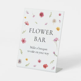 Wildblume Baby Dusche Blume Bar Sockelschild