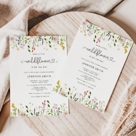 Wildblume Baby Dusche Einladung