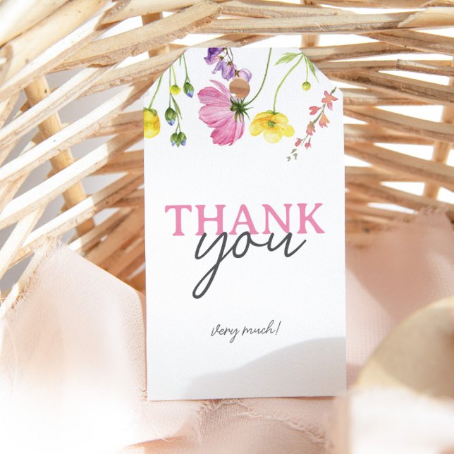 Wildblume Baby Dusche Vielen Dank für Ihr Interess Geschenkanhänger (Von Creator hochgeladen)