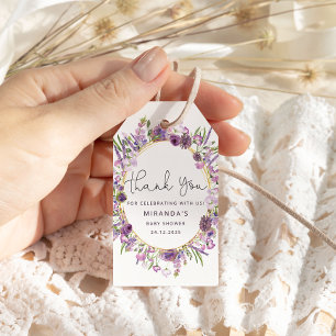 Wildblume Baby Dusche Vielen Dank Tag Geschenkanhänger