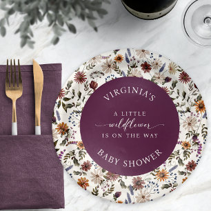 Wildblume Baby Duschpapier Teller