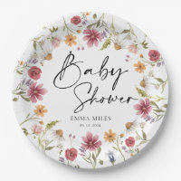 Wildblume Baby Duschpapier Teller