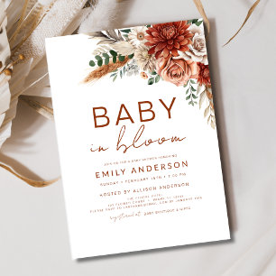 Wildblume Baby in Bloom Autumn Babydusche Einladung