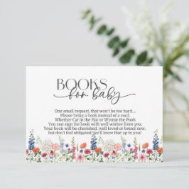 Wildblume Baby in Bloom Baby Duschbücher Beilage Begleitkarte