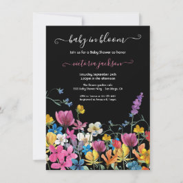 Wildblume Baby in Bloom Baby Dusche Einladung