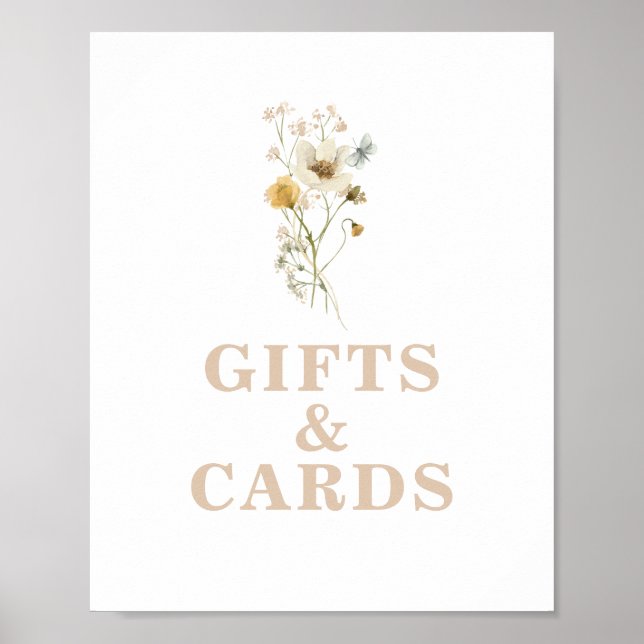 Wildblume Baby in Bloom Baby Dusche Geschenke Schi Poster (Vorne)