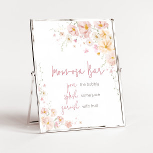 Wildblume Baby in Bloom Baby Dusche Mama Osa Bar Poster