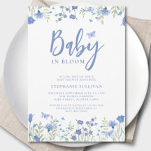 Wildblume Baby in Bloom Blue Baby Dusche